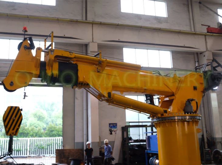 OUCO 8T15M Electric Hydraulic Telescopic Boom Marine Crane
